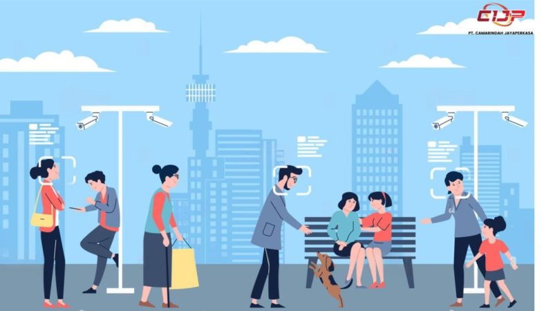 menteksi keramaian pengunjung