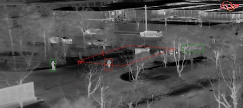 Area deteksi intrusi oleh cctv thermal